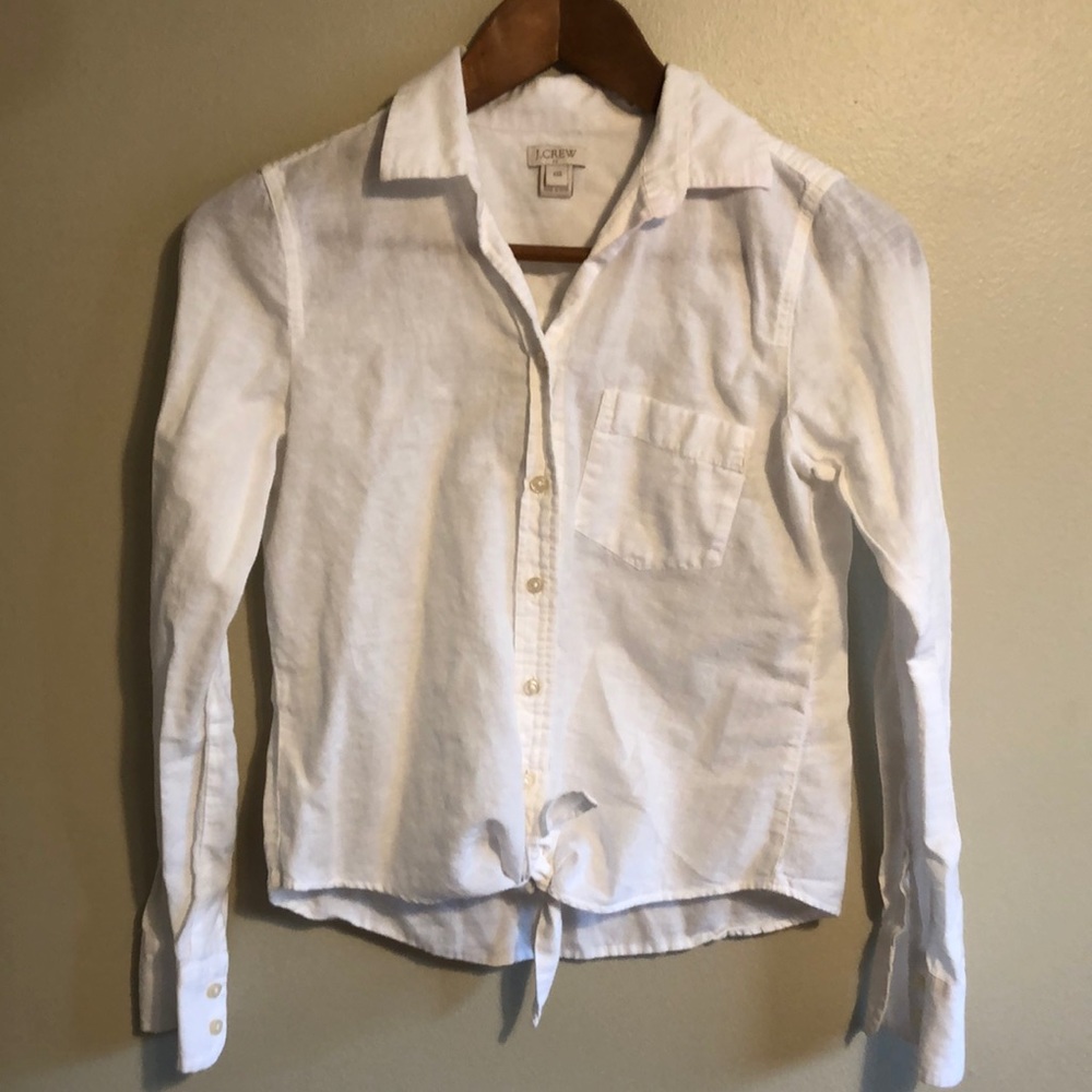 Front Tie Button Down shirt